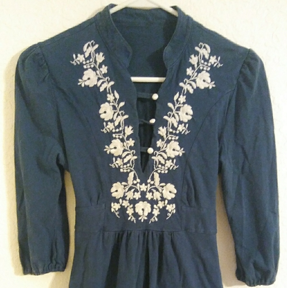 Vintage OOAK Mandarin Top Handmade